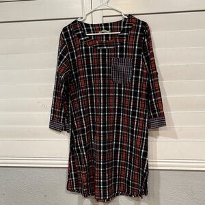 Plaid Red and Black Women's Dress